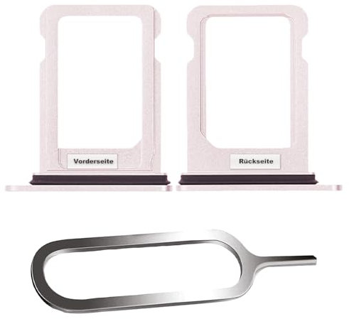 IS-TECK SIM-Kartenhalter Ersatz SIM-Tray Kompatibel mit iPhone 13 Mini inklusive SIM-Nadel SIM-Kartensteckplatz (Rose)
