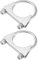 Hihaha Round U Bolt Muffler Exhaust Clamps for Car / 2.25 ID 58mm / 2 Pcs