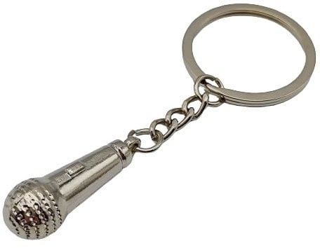 IZROLO Fashion Keychain Microphone Pendant Keyring Creative Gift for Music Enthusiasts, Backpack Pendant, Microphone, other