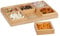 Relaxdays Juego Bandeja de Aperitivos, con Plato para Servir, Bambú, 6 Cuencos, Patatas Fritas, Frutos Secos y Dulces, Natural, 5,5 x 47 x 32,5 cm