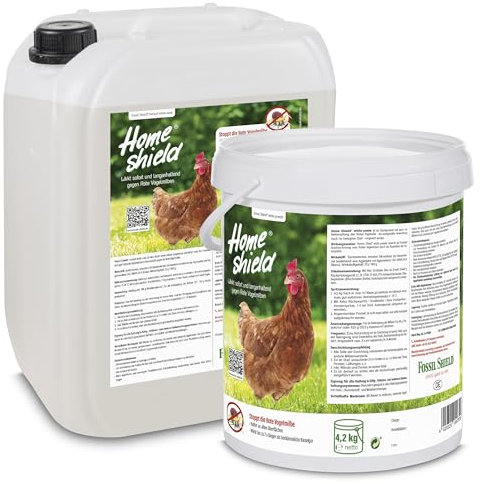 Home Shield Bundle - 10L Kanister Instant White Easy Milbenspray & 4,2 kg Eimer White Powder - Anti Milben Mittel Set für Hühner gegen Rote Vogelmilbe im Hühnerstall
