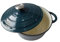 Cocotte BAUMALU24 cm - Forme ronde - Bleu vert