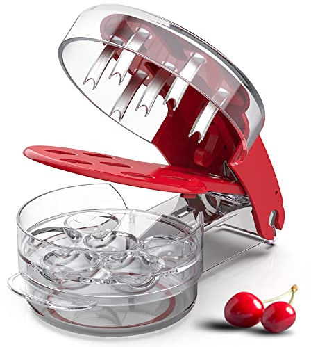 XSCQ Cherry Pitter Cherry Pitter Tool Remove 6 pits/time-Red