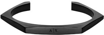 Armani Exchange Herren-Armband Edelstahl Schwarz AXG0139001, Einheitsgröße, Edelstahl, Kein Edelstein