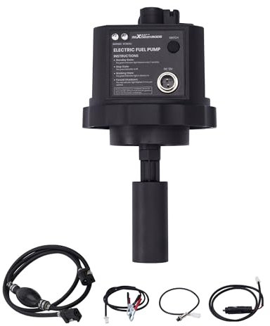 maXpeedingrods Bomba de Combustible Eléctrica a Gasolina de 12V CC, Bombeo Automático de Combustible, Tiempo de Funcionamiento Prolongado para Generador, Control Preciso y Sin Fugas de Combustible