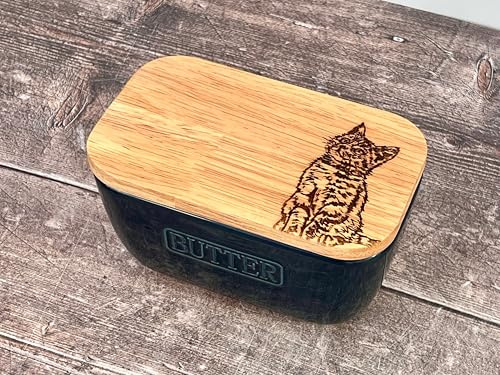 Hampton Homeware Cat Blue Butter Dish