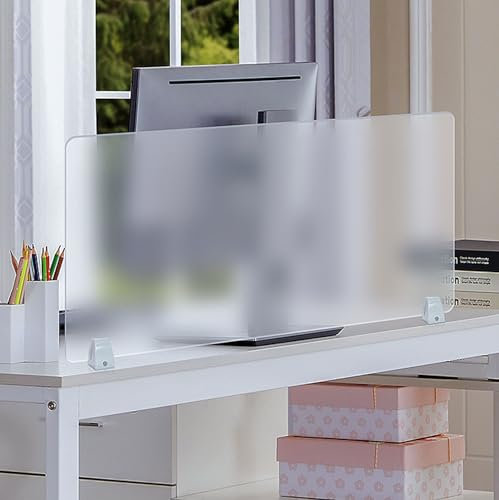 Machtiging Schreibtischteiler,Sichtschutz Aus Acryl Tisch-Sichtschutz,Schreibtisch Trennwand Akustik Polster,Schreibtisch trennwand acryl,reduziert Lärm und visuelle Ablenkungen,für Büro Schule