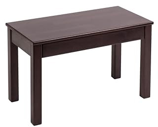 Krok Wood Sitzbank Tomas aus Massivholz in Buche, Farbe Dunkle Eiche (70 x 35 x 45 cm)
