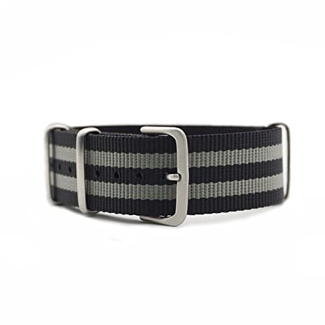 AXTGBHL NATO-Stil Nylon 22mm Uhr-Uhrband 20 mm Fit for James Bond 007 Militär Casual Watchband Army Sport Watch Strap Ersetzen(Bond,22mm)
