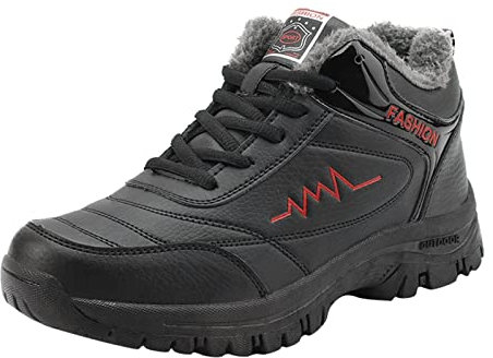 Stivali Uomo Stivali Stivaletti Deserto in Pelle per Uomo E Donna Scarpe Chukka in Crosta di Pelle Sport Stivali da Caccia Texani Neri Sneakers Basse Uomo Nero (B, 41)