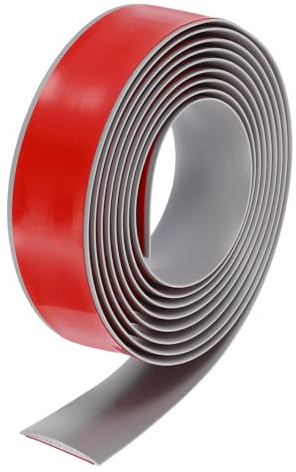 QUARKZMAN Weichsockelleiste Selbstklebend, 3000mm x 40mm x 4mm Sockelleiste Bodenleiste aus PVC selbstklebende Bodenleiste, auch für Küche und Badezimmer - Grau