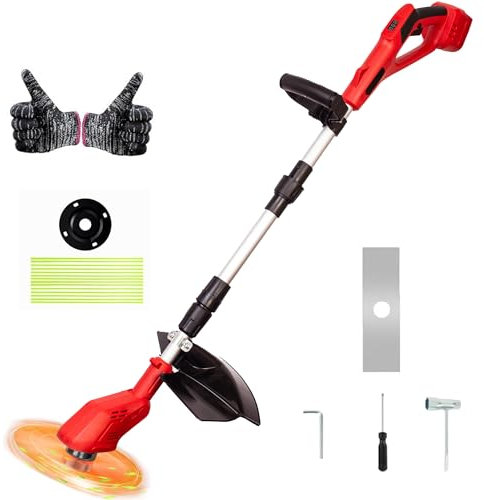 Kabelloser Rasentrimmer für Milwaukee M18 Batterien, 20,3 cm Schnittdurchmesser, bürstenloser Motor, 3-in-1 elektrischer Unkrautvernichter