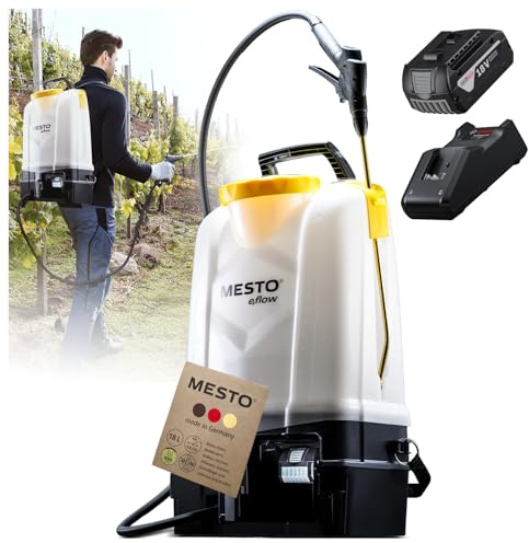 MESTO e.RS185 Akku-Rückenspritze 18 L mit AMPShare 18 V Akku & Ladekabel | Akku Sprühgerät mit 4,8 bar Druck | Elektrischer Drucksprüher | Gartenspritze Akku | Rückensprühgerät