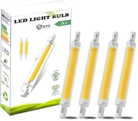 AEPOYU R7S LED 78mm Dimmbar Lampen, 15W LED R7S Leuchtmittel 78mm Birne Glühbirne, Warmweiß 2700k, Bulbs Ersetzt 150W Halogen Leuchtmittel 4PCS