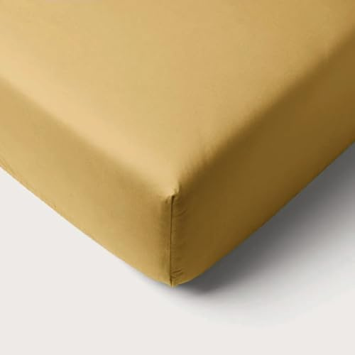 Mon PTIT Dodo Jersey Fitted Sheet Mustard 70 x 140 cm