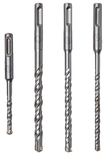 Tobriavor SDS Plus Bohrer set 4-tlg, Hammerbohrer-Set 6,8,10mm Zubehör Bohrhämmer für Beton, Mauerwerk, Steinbohrer - Betonbohrer Set Professional Zubehör Bohrhammer