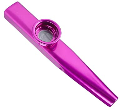 RiToEasysports Metall-Kazoo-Aluminium, Leichtes, Tragbares Flöten-Musikinstrument – ​​guter Partner für Verschiedene Instrumente (PURPLE)