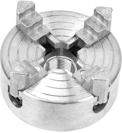 Funien Drehfutter Verschleißfestes, Robustes Spannfutter aus Zinklegierung für Mini-Metall, 4-Backen-Design mit Großem Spannbereich