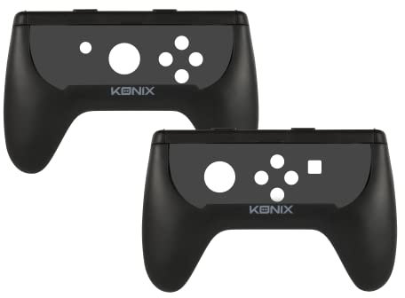 Konix Mythics Pack de 2 supports poignées Pad ergonomiques pour manettes Joy-Con Nintendo Switch - Revêtement grip - Noir
