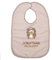Wolimbo Lätzchen mit Klettverschluss - Beige - personalisierbar - mit Wunsch Name/Motiv - bestickt - Babylätzchen - für Mädchen und Jungs