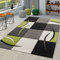 TT Home Wohnzimmer Teppich Moderner Kurzflor 3D Optik Geometrisches Wellen Design, Farbe:Grün, Größe:160x230 cm