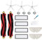 Kit de Rechange pour aspirateur Xiaomi Roborock S6 S60 S65 S5 Max T6 Comprenant 2 brosses à Rouleaux, 3 brosses latérales, 4 filtres Hepa, 2 Chiffons de Balai d'origine