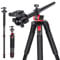 NEEWER 184cm Treppiede Monopiede per Fotocamera con Colonna Centrale e Testa a Sfera in Alluminio, Piastra QR Tipo Arca, Borsa, Treppiede Braccio Orizzontale per Fotocamera DSLR, Videocamera, Max 33lb