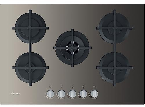 INDESIT ING 72T/TD ING72T/TD PIANO COTTURA 5 FUOCHI A GAS 73CM VETRO TORTORA GRIGLIE IN GHISA