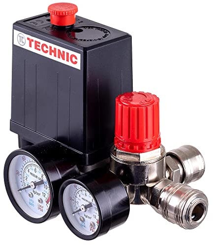 Regolatore di pressione, interruttore compressore d'aria, regolatore dell'aria, pressostato, interruttore compressore, regolatore di pressione del compressore, riduttore di pressione IG 1/4, con