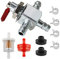 HPENP Vanne d'arrêt de carburant bidirectionnelle Scag 2 voies 6,35 mm Barbs Acier Carburant Huile Gaz Robinet en ligne 482212, E633347, 1-633347 pour tondeuse à gazon ZTR Tracteur de jardin ZTR
