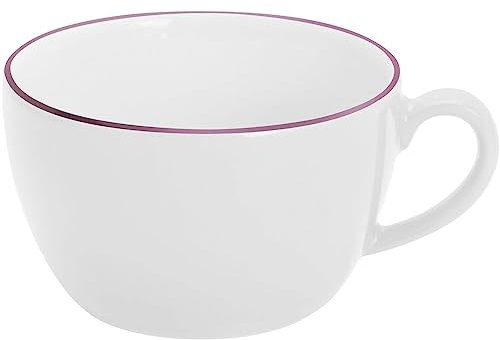 KAHLA 204708A69973C Pronto Line Cappuccino-Obertasse 0,25 l Line wild berry | Kaffeetasse mit lila Linie aus Porzellan