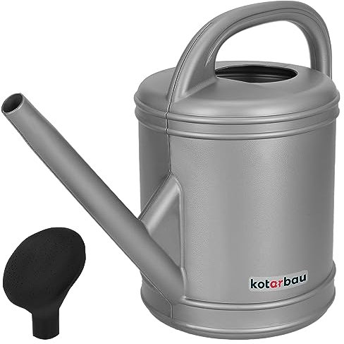 KOTARBAU® Regadera de plástico Resistente 10 l, Regadera Ovalada con Cabezal Efecto Lluvia, Accesorio de jardinería para regar Flores, Plantas, Regadera con alcachofa extraíble, Mango ergonómico