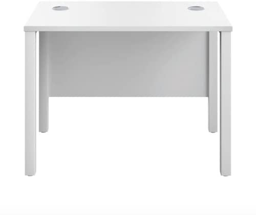 Jemini Rectangular Goal Post Desk 1000x600x730mm White/White KF821434
