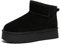 Earnmore Stivali da neve da donna con plateau,Stivali invernali in pelle di pecora australiana,Stivali classici in shearling resistenti all'acqua, comodi stivali invernali 35EU nero