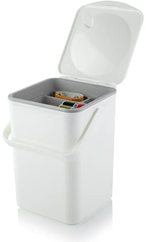 Minky 6L Storage Caddy With Tray, Sturdy Carry Handle, Easy To Wipe Clean, Organiser Tray For Small Items, Multipurpose Storage Caddy, Large 6-Litre Capacity, Made In The UK