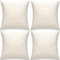 Yonous Samt Kissenbezug,Kopfkissenbezug aus Weiche Dekorative Werfen Wurfkissenbezug für Sofa Bett Couch Stuhl, 4er Set (Creme Weiß, 18''x18'')