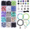 Chakra Perlen Zum Basteln Armband Set Lava Bastelperlen Zum Auffädeln, 8mm Natürlichen Halbedelstein Perle für Thringing Loose Armbänder Perlen zum Auffädeln Erwachsene Armbänder Selber Machen Set