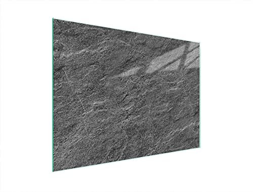 DarHaus Couvercle pour plaque de cuisson universelle en céramique, à induction, Planche à découper en verre 40 x 30 cm, protection anti-éclaboussures, plaque en verre, cuisine, Ardoise Gris
