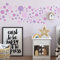Sunnywall® 130 bunte Wandtattoo Kreise als Sticker Set für Baby- & Kinderzimmer - Punkt-Dots als Klebepunkte in verschiedenen Farben - Wandaufkleber für eine individuelle Wandgestaltung Lila