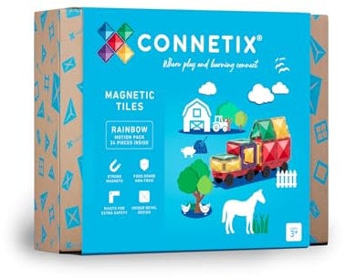 CONNETIX Magnetische Fliesen Regenbogen Antrag Packen, 24 Stück
