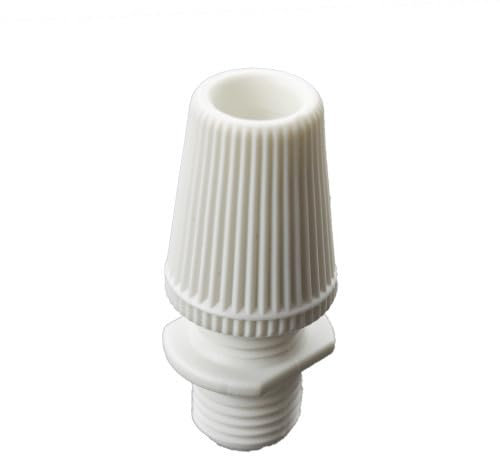 007 Vintage Pendant Strain Relief Plastic Cord Grips Retro Cable Lock Flex Cord Grip Cap with 10mm Male Threaded Entry Pendant Lamp Holder Converter M10 Black/White/Transparent (5, White)