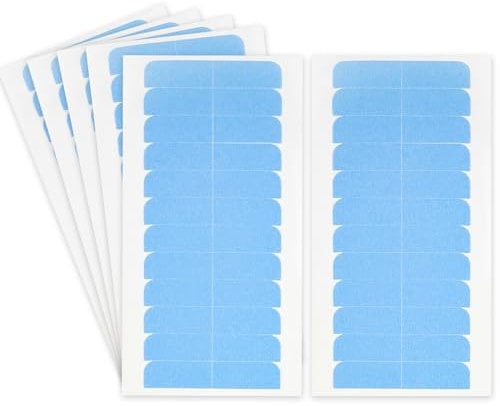WLLHYF 60 Pieces Hair Extension Tape No-Residue Double Sided Hair Weft Replacement Tapes Pre-cut Wig Adhesive Toupee Tape Beauty Tool for Human Hair Extensions