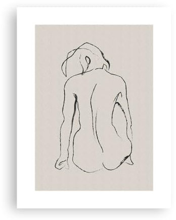 Poster ohne Rahmen Akt Linie Zeichnung Deko 30x40cm Wandposter Art Prints Wandbilder Dekoration Wohnzimmer Schlafzimmer Küche Wanddeko Bild Wand Kunstdruck Modern Wall Art Decor - P2XPA30x40-5900