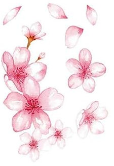 Adesivi Per Tatuaggi Colorati Con Fiori Di Ciliegio Soffiati Dal Vento Simulazione Di Fiori Di Pesco Rosa Fata Impermeabili E Di Lunga Durata Tatuaggio Temporaneo Falso Adesivo