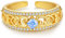 KINGWHYTE Geburtsstein Ringe 925 Sterling Silber Keltische Gold Ringe für Frauen Keltischer Schmuck Frauen Geburtstag Geschenke (Dezember)