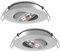 acegoo Campervan Swivel Downlights 12V Recessed LED Spot Light Inbuilt Dimmer Switch & Red Light, for Boat Van Motorhome, 35° Beam Angle Vertical 70° Adjustment Dia 74mm Aluminum (Silver 3000K)