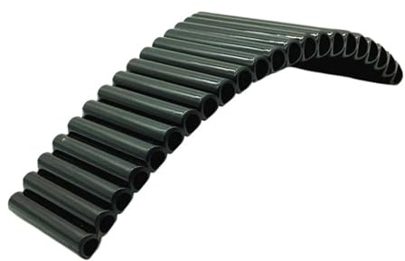 pan flute for beginners 22 Pipes Plastic Panpipes G Key Pan Pipes Handmade Folk Musical Instruments Pan Flute Right/Left Hand Pan Flutes (Color : BK Left hand)