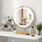 MantoLite 40CM Schminkspiegel mit Licht Kosmetikspiegel Beleuchtet Led Schminkspiegel mit 3 Farblichtmodi und Einstellbarer Helligkeit Makeup Spiegel Tisch Spiegel Gold