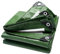 Karkar Tarp 2x2m Wasserdicht - Grüne Abdeckplane mit Ösen, PVC/Polyethylen, 120g/m², Camping, Wandern, Notfallvorsorge, Picknick