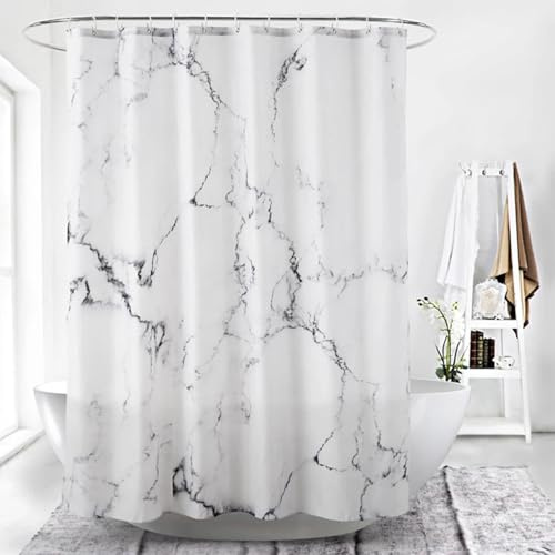 AEKDCL Wasserdicht Duschvorhänge aus Polyester Stoff Marmor Schimmelresistenter Duschvorhang Waschbarer Textil Duschvorhang in verschiedener Größe für Badezimmer Badewanne 180x210cm/71x83in(WxH)
